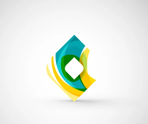 Abstrait géométrique entreprise logo carré, losange — Image vectorielle