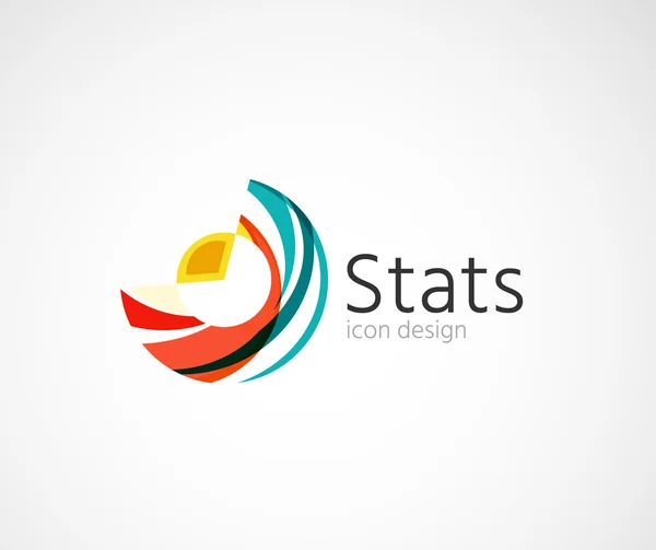 Diseño del logotipo de la empresa estadística. Ilustración vectorial . — Vector de stock