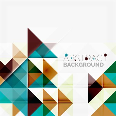 Soyut geometrik arkaplan. Modern çakışan üçgenler