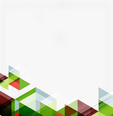 Soyut geometrik arkaplan. Modern çakışan üçgenler