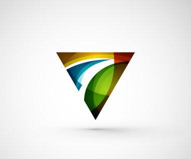 Soyut geometrik şirket logosu üçgen, ok