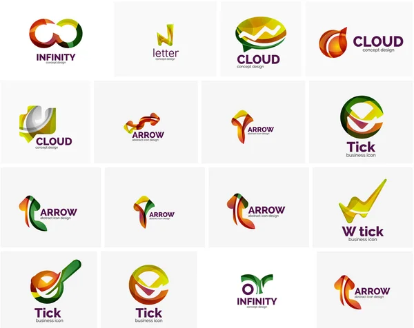 Set of tick ok, cloud or arrow concept icons — Διανυσματικό Αρχείο