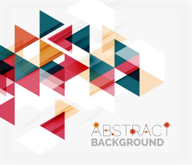 Soyut geometrik arkaplan. Modern çakışan üçgenler