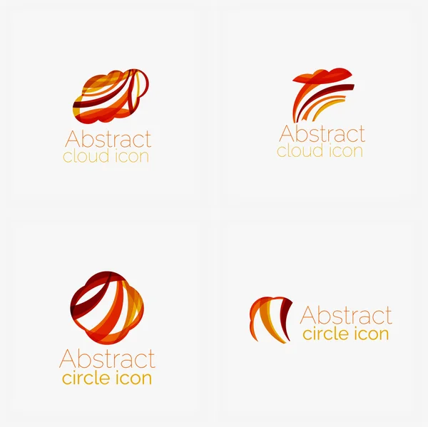 Clean elegant circle shaped abstract geometric logo. Universal for any idea — Stock Vector