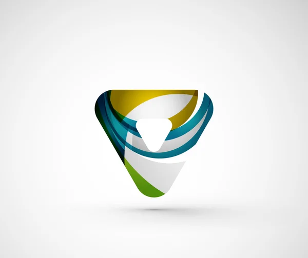 Triángulo abstracto del logotipo de la empresa geométrica, flecha — Archivo Imágenes Vectoriales