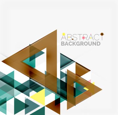 Soyut geometrik arkaplan. Modern çakışan üçgenler