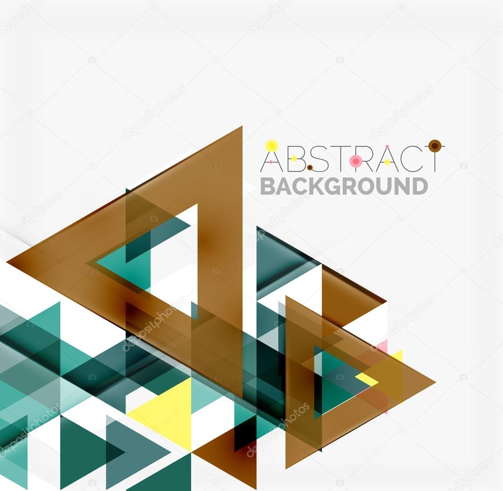 Abstract geometric background. Modern overlapping triangles