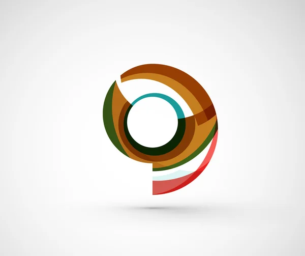 抽象的な幾何学的な会社ロゴ リング、円 — ストックベクタ