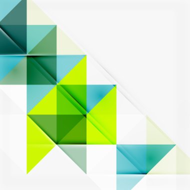 Soyut geometrik arkaplan. Modern çakışan üçgenler