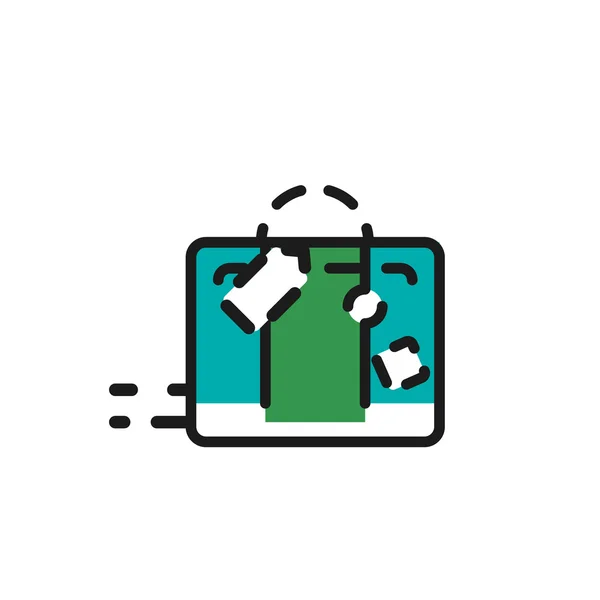 Color line icon for flat design. Luggage — ストックベクタ