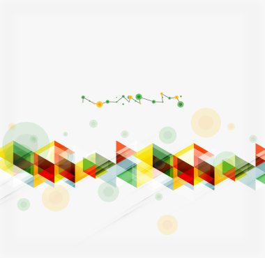 Temiz renkli alışılmadık geometrik desen tasarım