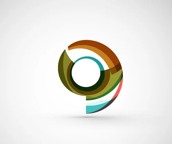 Logo perusahaan abstrak cincin perusahaan geometris, lingkaran - Stok Vektor