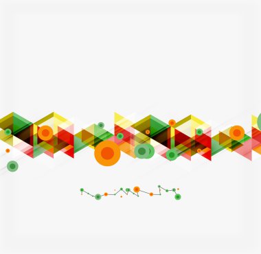 Temiz renkli alışılmadık geometrik desen tasarım