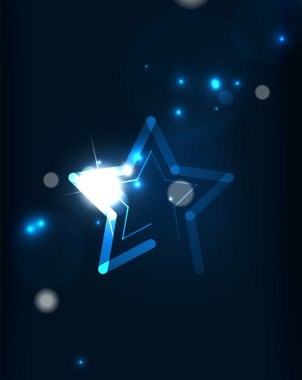 karanlık uzaydaki parlayan yıldızı