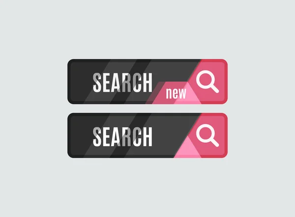 Search button, futuristic hi-tech UI design. — Stok Vektör