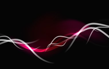 Dalgalar ve yıldızlarda karanlık alan akan parlayan