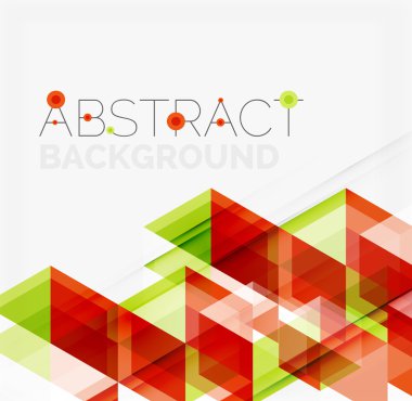 Soyut geometrik arkaplan. Modern çakışan üçgenler