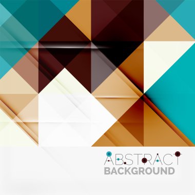 Soyut geometrik arkaplan. Modern çakışan üçgenler