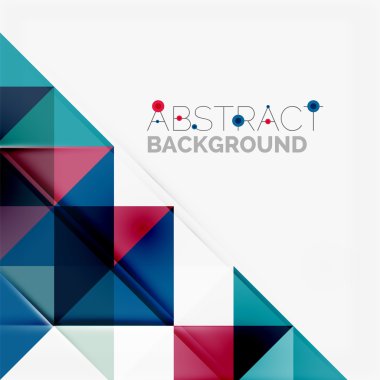 Soyut geometrik arkaplan. Modern çakışan üçgenler