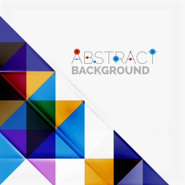 Soyut geometrik arkaplan. Modern çakışan üçgenler