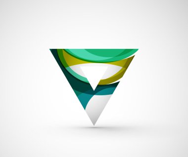 Soyut geometrik şirket logosu üçgen, ok
