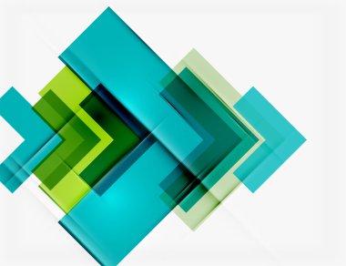 Temiz renkli alışılmadık geometrik desen tasarım