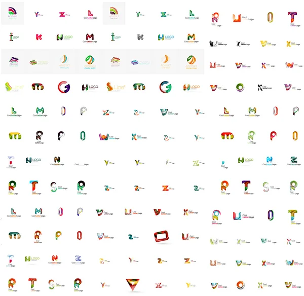 Ensemble méga de logos de lettre — Image vectorielle