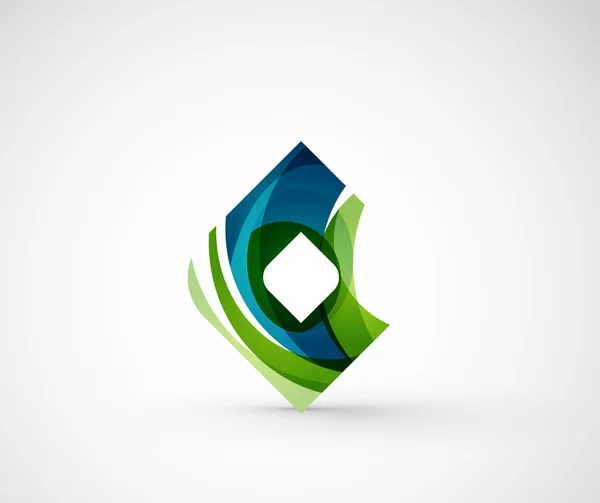 Abstracte geometrische bedrijf logo plein, rhomb — Stockvector