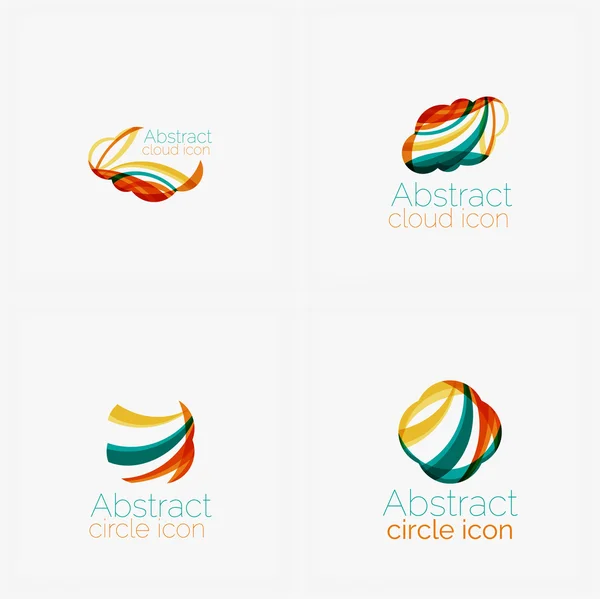 Clean elegant circle shaped abstract geometric logo. Universal for any idea — Stock Vector