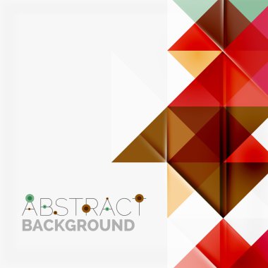 Soyut geometrik arkaplan. Modern çakışan üçgenler