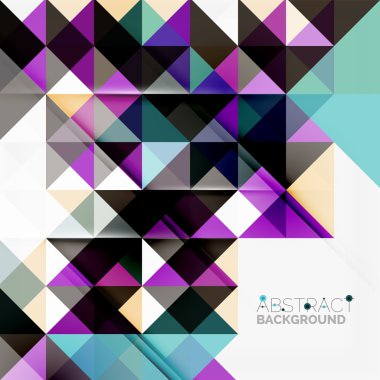 Soyut geometrik arkaplan. Modern çakışan üçgenler