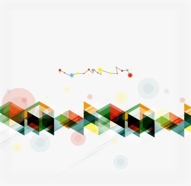 Temiz renkli alışılmadık geometrik desen tasarım