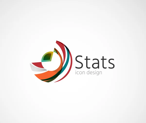 Статистичний дизайн логотипу компанії. Векторні ілюстрації . — стоковий вектор