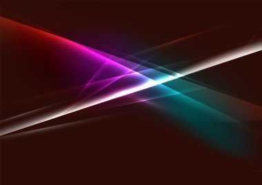 karanlık alanda renkli parlak çizgiler