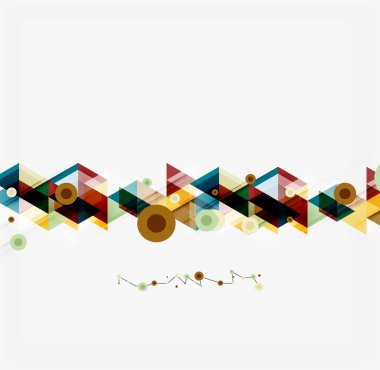 Temiz renkli alışılmadık geometrik