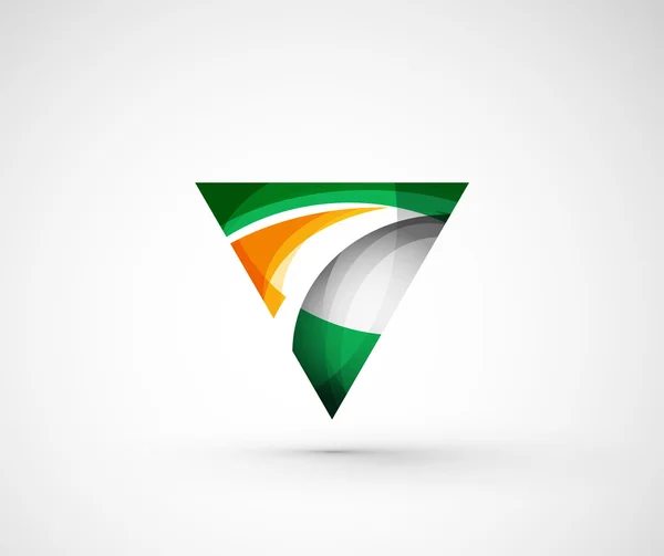 Abstrakta geometriska företaget logotyp triangel, — Stock vektor