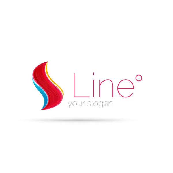 Streszczenie fala linia logo — Wektor stockowy