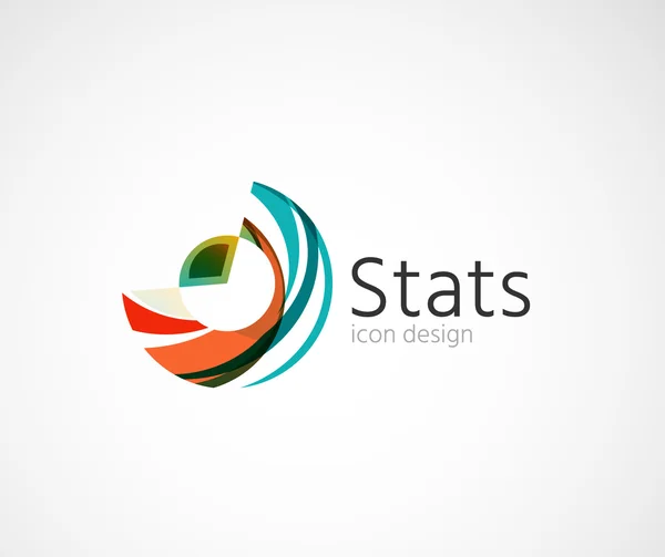 Statistieken bedrijf logo ontwerp. — Stockvector