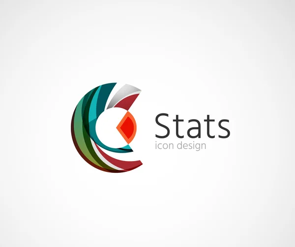 Statistieken bedrijf logo ontwerp. — Stockvector