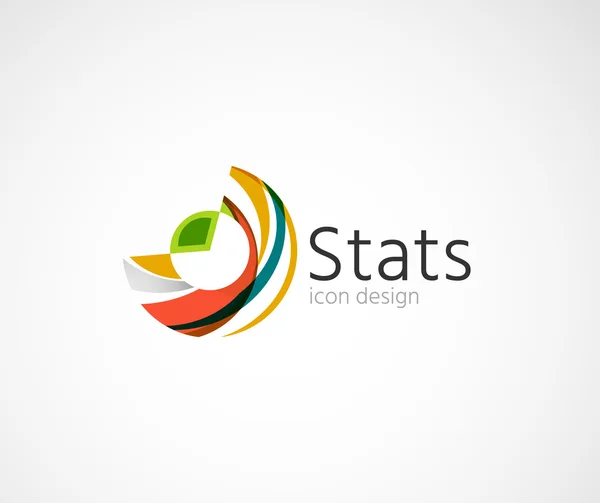 Statistieken bedrijf logo ontwerp. — Stockvector