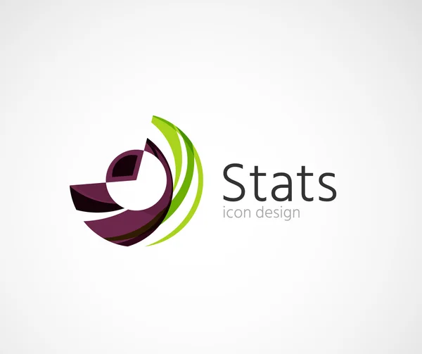 Statistieken bedrijf logo ontwerp. — Stockvector