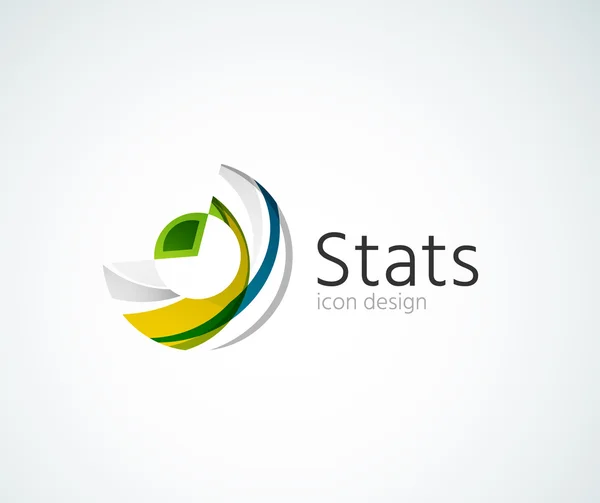 Statistieken bedrijf logo ontwerp. — Stockvector