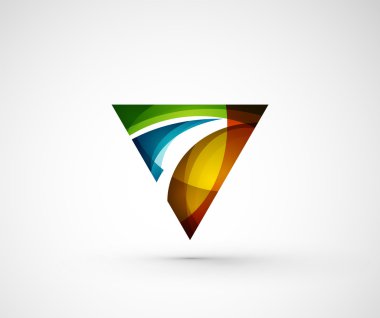 Soyut geometrik şirket logosu üçgen, ok