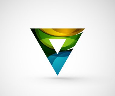 Soyut geometrik şirket logosu üçgen, ok