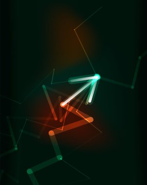 karanlık uzayda parlayan ok