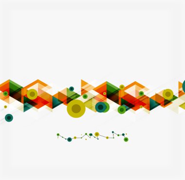 Temiz renkli alışılmadık geometrik desen tasarım