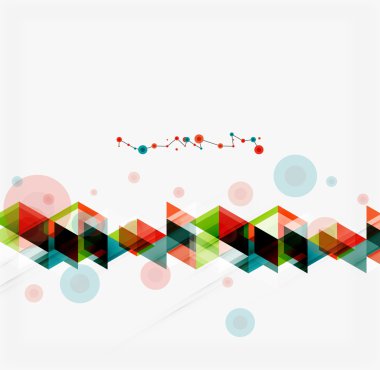 Temiz renkli alışılmadık geometrik desen