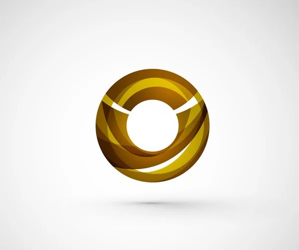 Logo perusahaan abstrak cincin perusahaan geometris, lingkaran - Stok Vektor