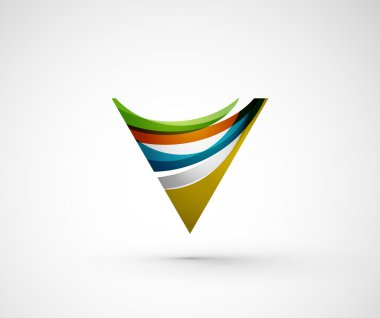 soyut geometrik şirket logosu üçgen,