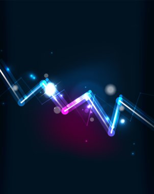 Parlayan satır, karanlık alanı grafikte aşağı